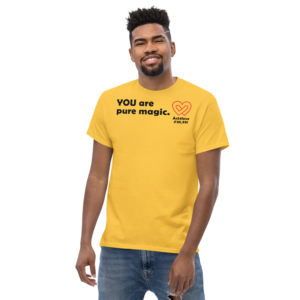 ACT4LOVE™ Uplifting Men Relaxed  T-Shirt – Black Text (Limited Edition)