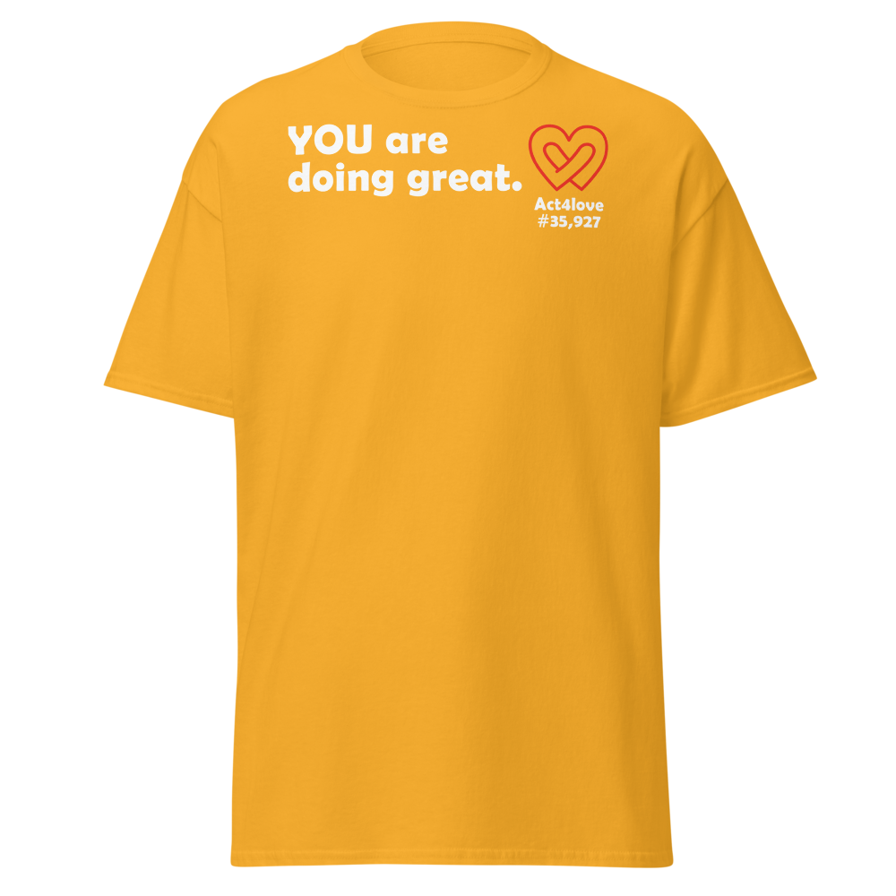 ACT4LOVE™ Uplifting Women Relaxed T-Shirt – White Text (Limited Edition)