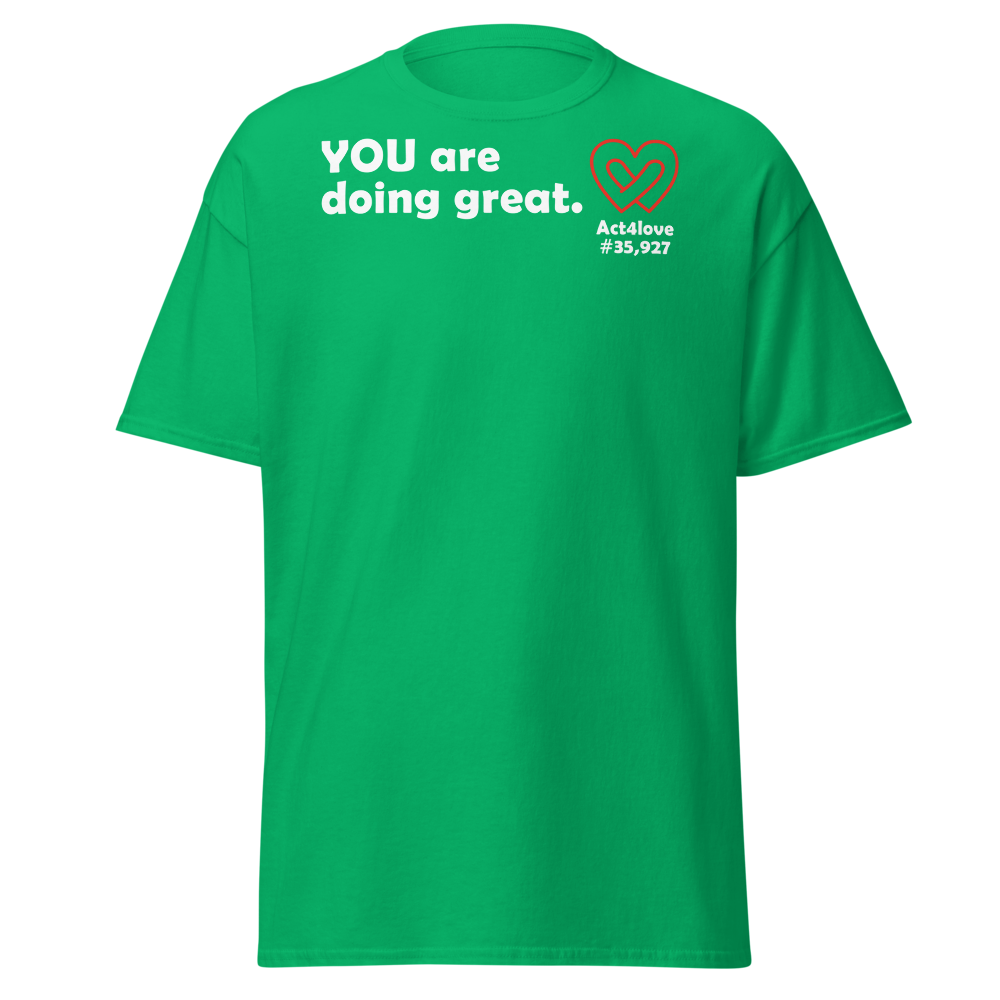 ACT4LOVE™ Uplifting Women Relaxed T-Shirt – White Text (Limited Edition)