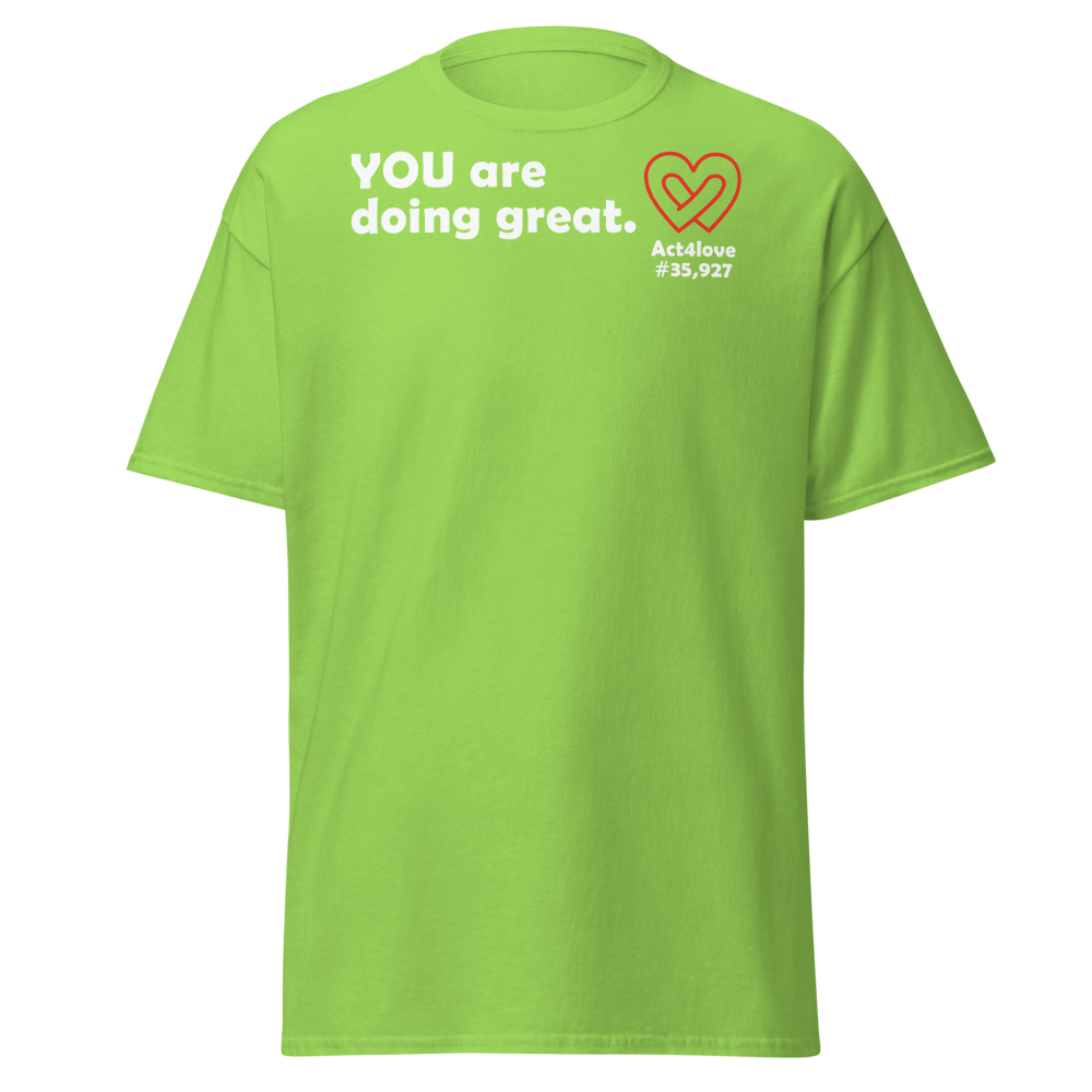 ACT4LOVE™ Uplifting Women Relaxed T-Shirt – White Text (Limited Edition)