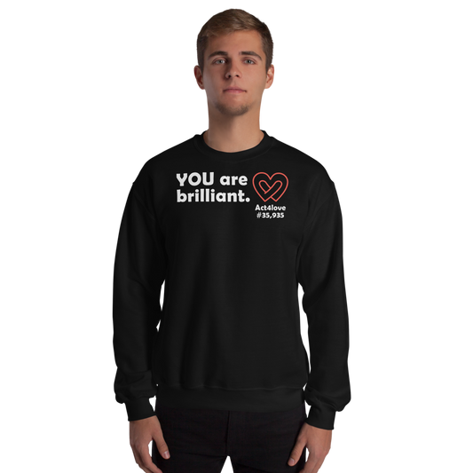 Act4love™ Uplifting Men Sweatshirt – White Text (Limited Edition)