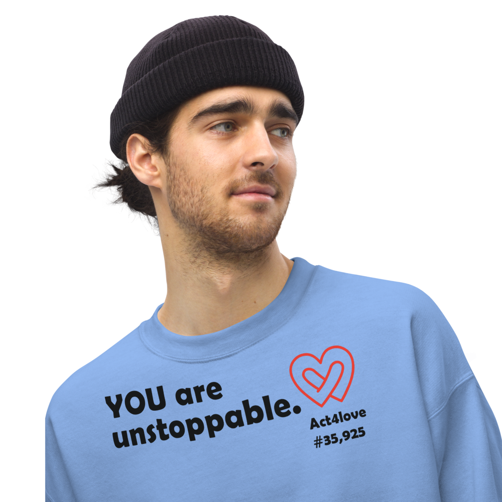 Act4love™ Uplifting Men Sweatshirt – Black Text (Limited Edition)