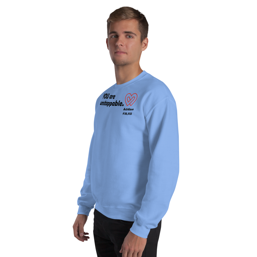 Act4love™ Uplifting Men Sweatshirt – Black Text (Limited Edition)