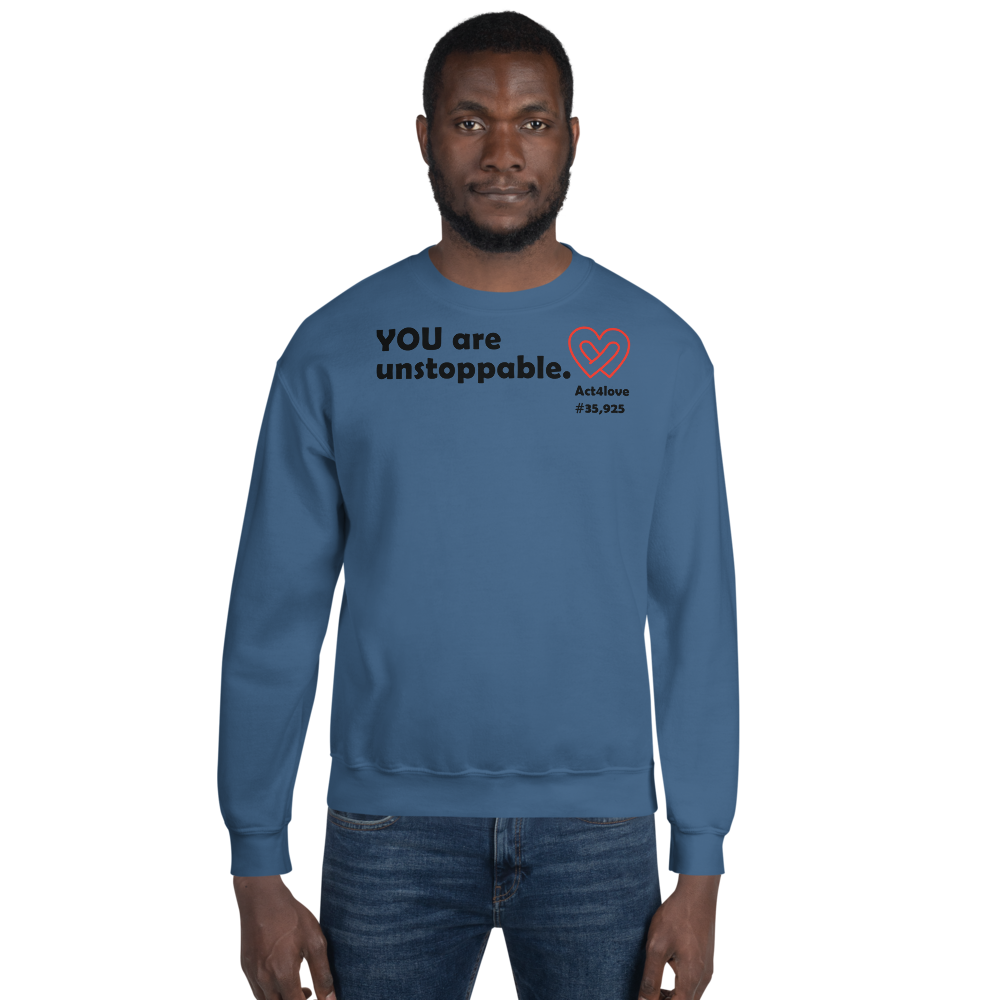 Act4love™ Uplifting Men Sweatshirt – Black Text (Limited Edition)
