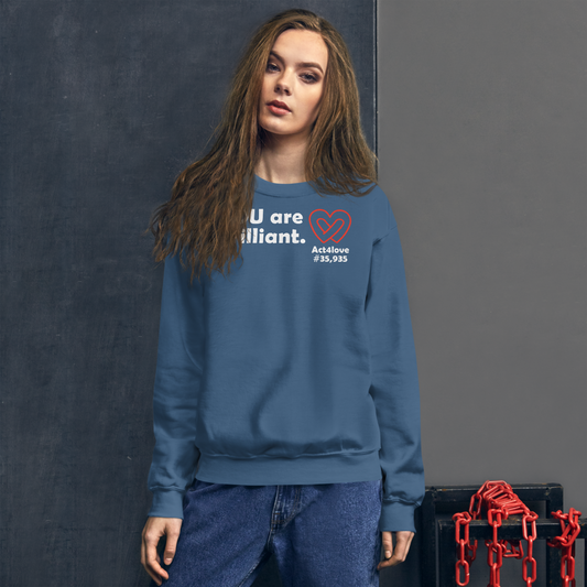 Act4love™ Uplifting Women Sweatshirt – White Text (Limited Edition)