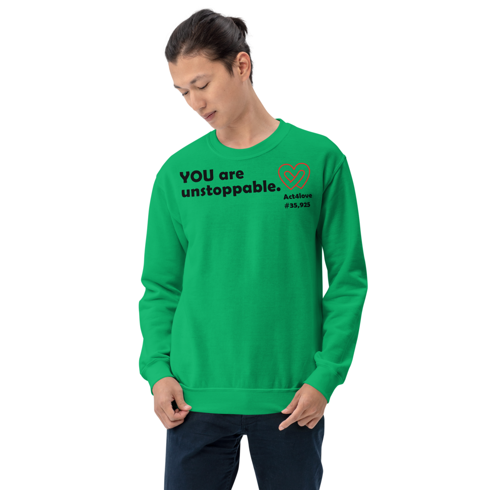Act4love™ Uplifting Men Sweatshirt – Black Text (Limited Edition)