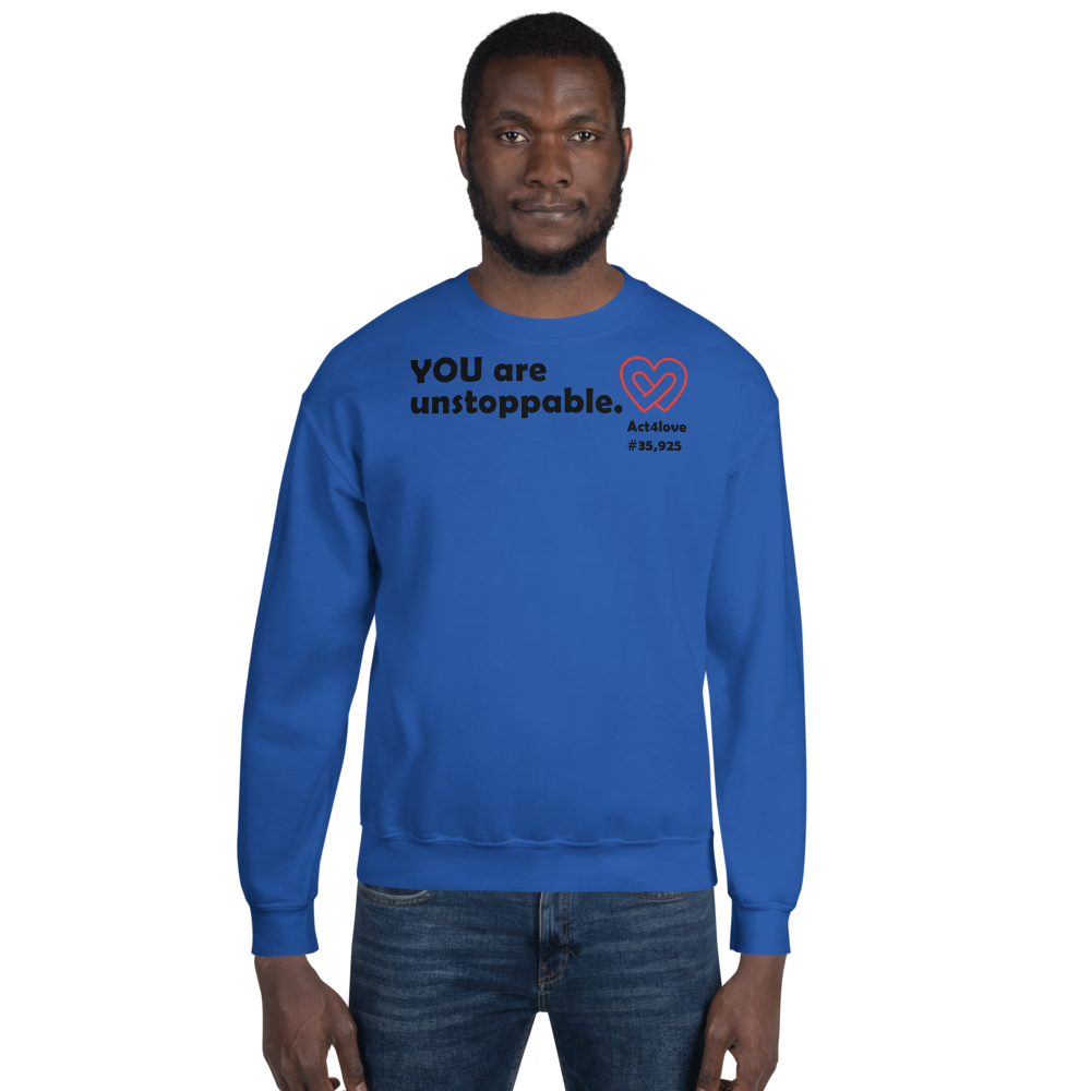 Act4love™ Uplifting Men Sweatshirt – Black Text (Limited Edition)