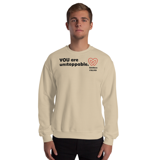 Act4love™ Uplifting Men Sweatshirt – Black Text (Limited Edition)