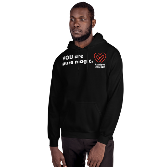 Act4love™ Uplifting Men Hoodie – White Text (Limited Edition)