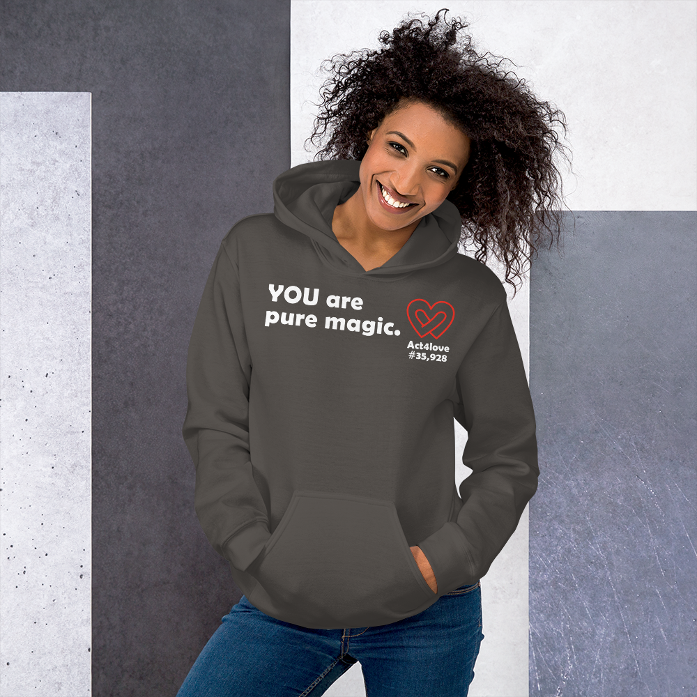 Act4love™ Uplifting Women Hoodie – White Text (Limited Edition)
