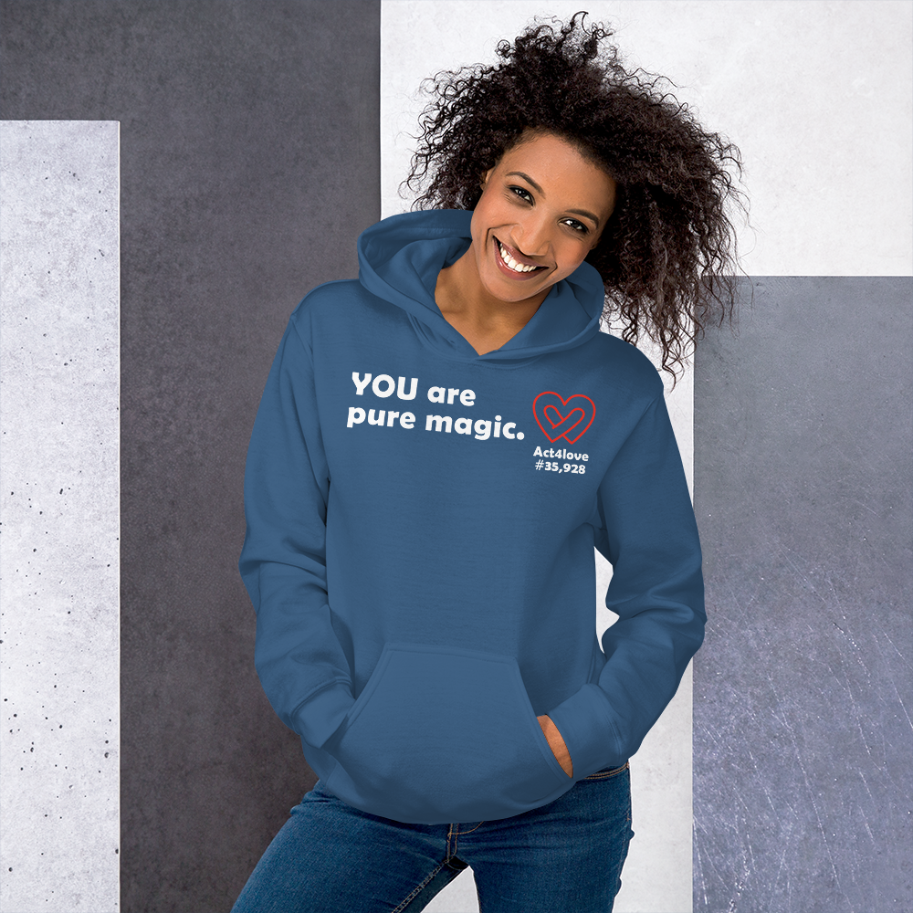 Act4love™ Uplifting Women Hoodie – White Text (Limited Edition)