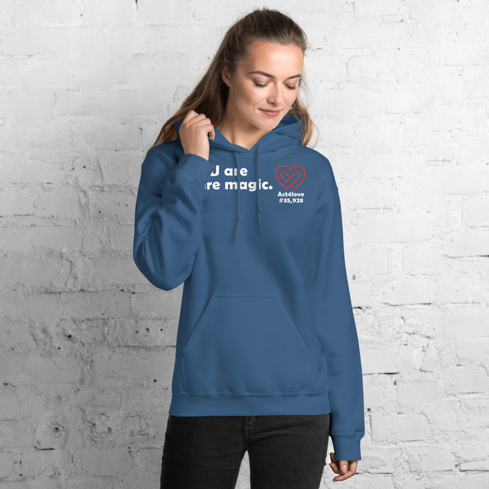 Act4love™ Uplifting Women Hoodie – White Text (Limited Edition)