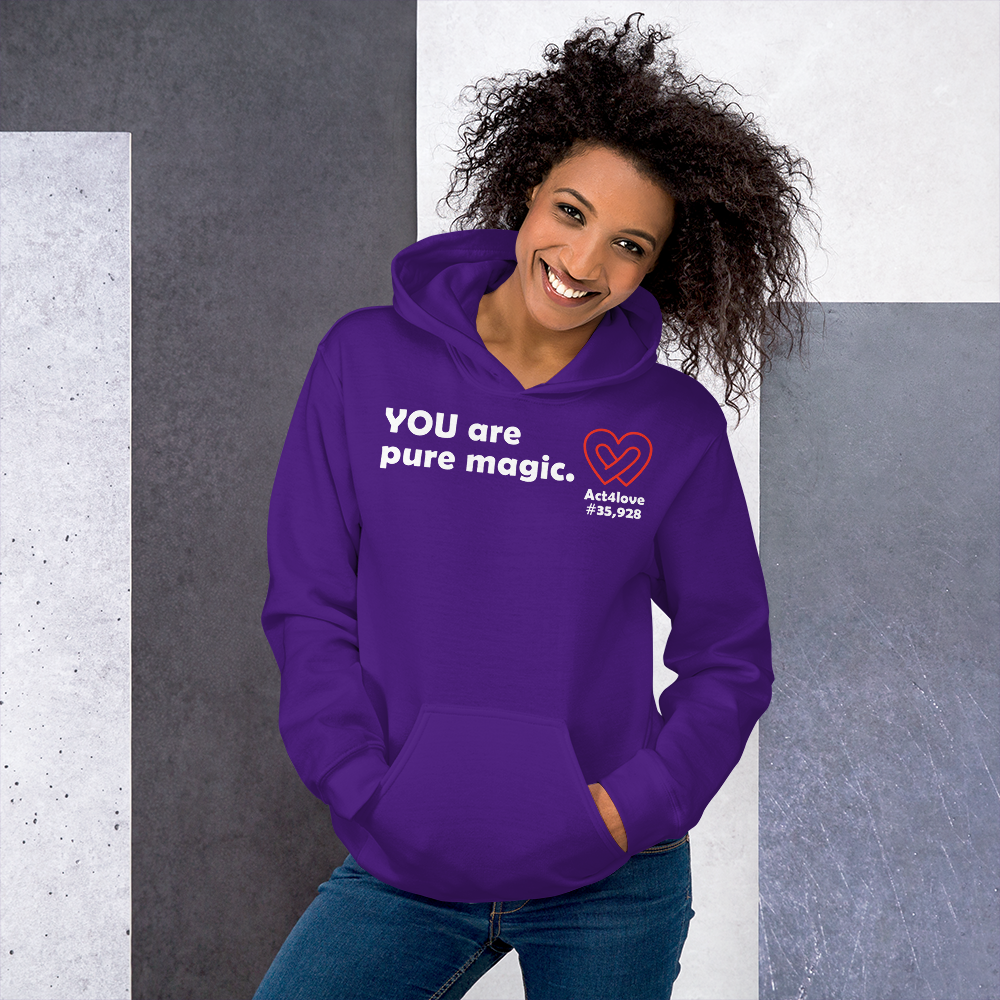Act4love™ Uplifting Women Hoodie – White Text (Limited Edition)