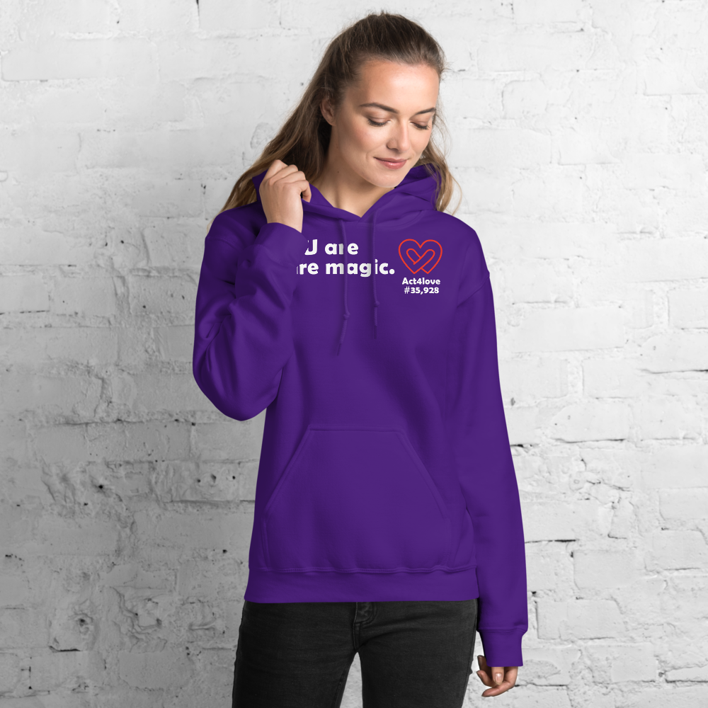 Act4love™ Uplifting Women Hoodie – White Text (Limited Edition)