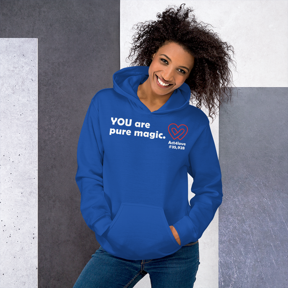 Act4love™ Uplifting Women Hoodie – White Text (Limited Edition)