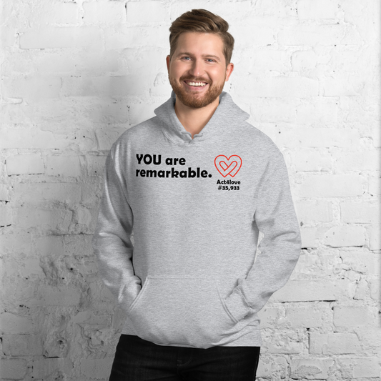 Act4love™ Uplifting Men Hoodie – Black Text (Limited Edition)
