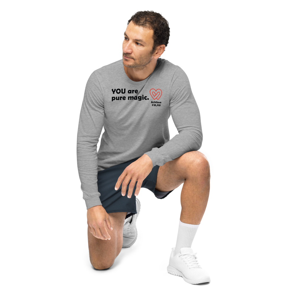 Act4love™ Uplifting Men Long Sleeve Tee – Black Text (Limited Edition)