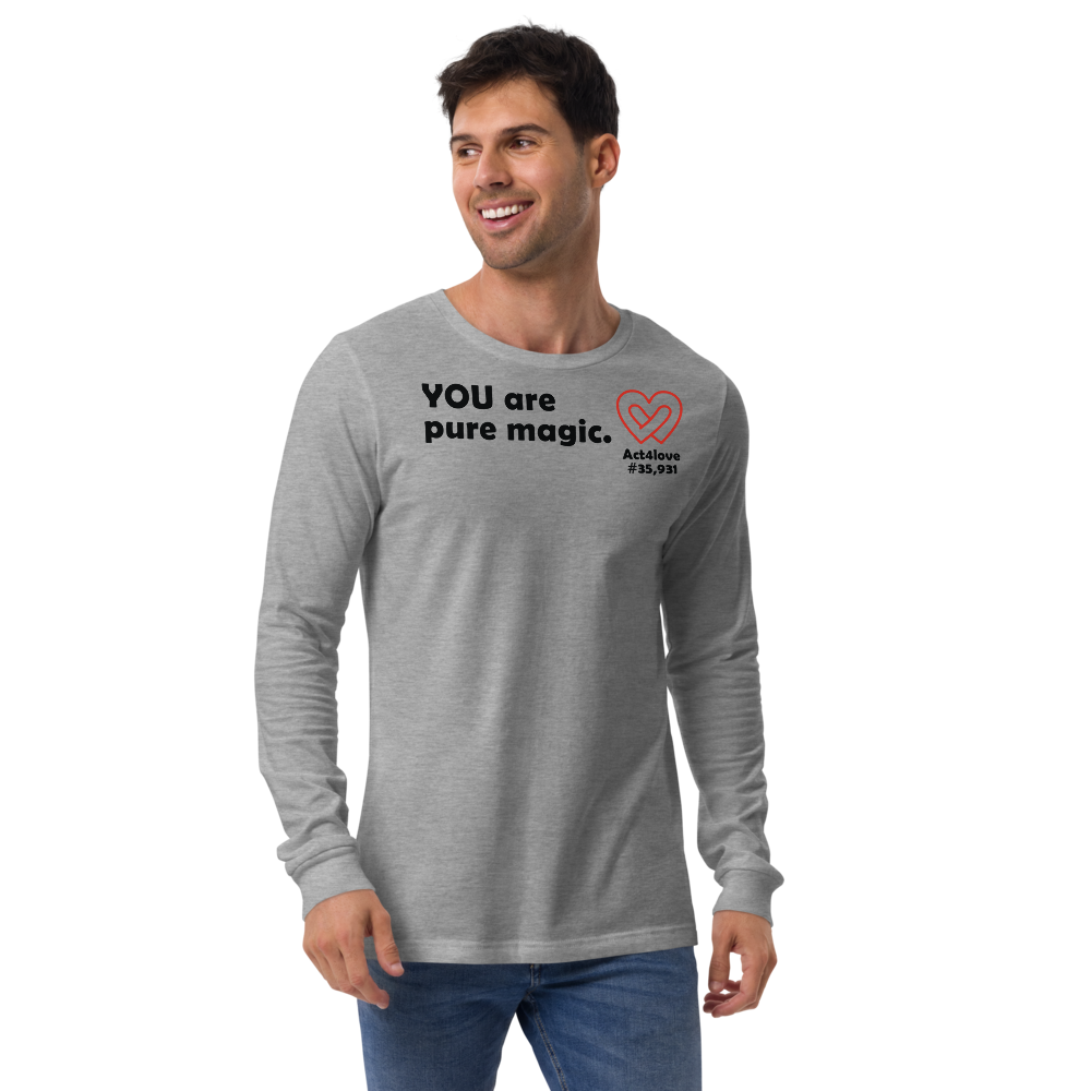 Act4love™ Uplifting Men Long Sleeve Tee – Black Text (Limited Edition)