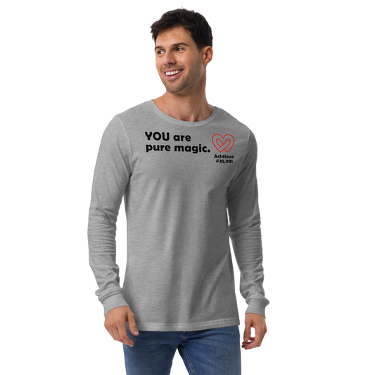 Act4love™ Uplifting Men Long Sleeve Tee – Black Text (Limited Edition)