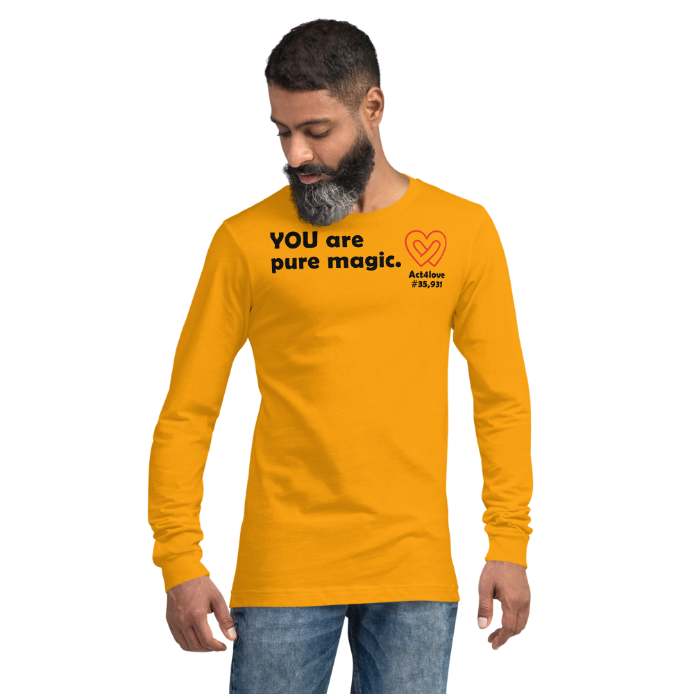 Act4love™ Uplifting Men Long Sleeve Tee – Black Text (Limited Edition)