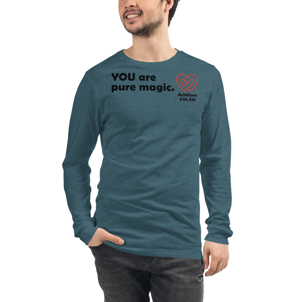 Act4love™ Uplifting Men Long Sleeve Tee – Black Text (Limited Edition)