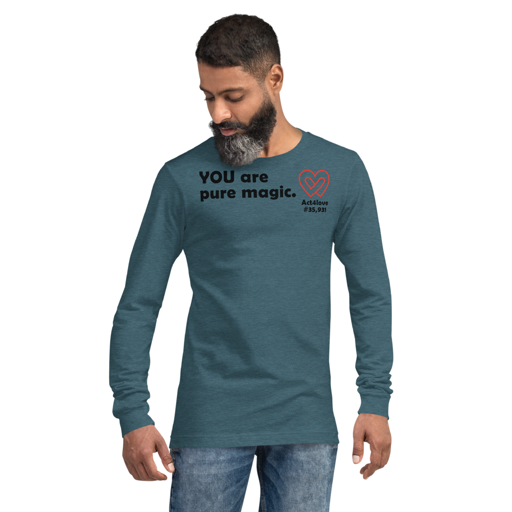 Act4love™ Uplifting Men Long Sleeve Tee – Black Text (Limited Edition)
