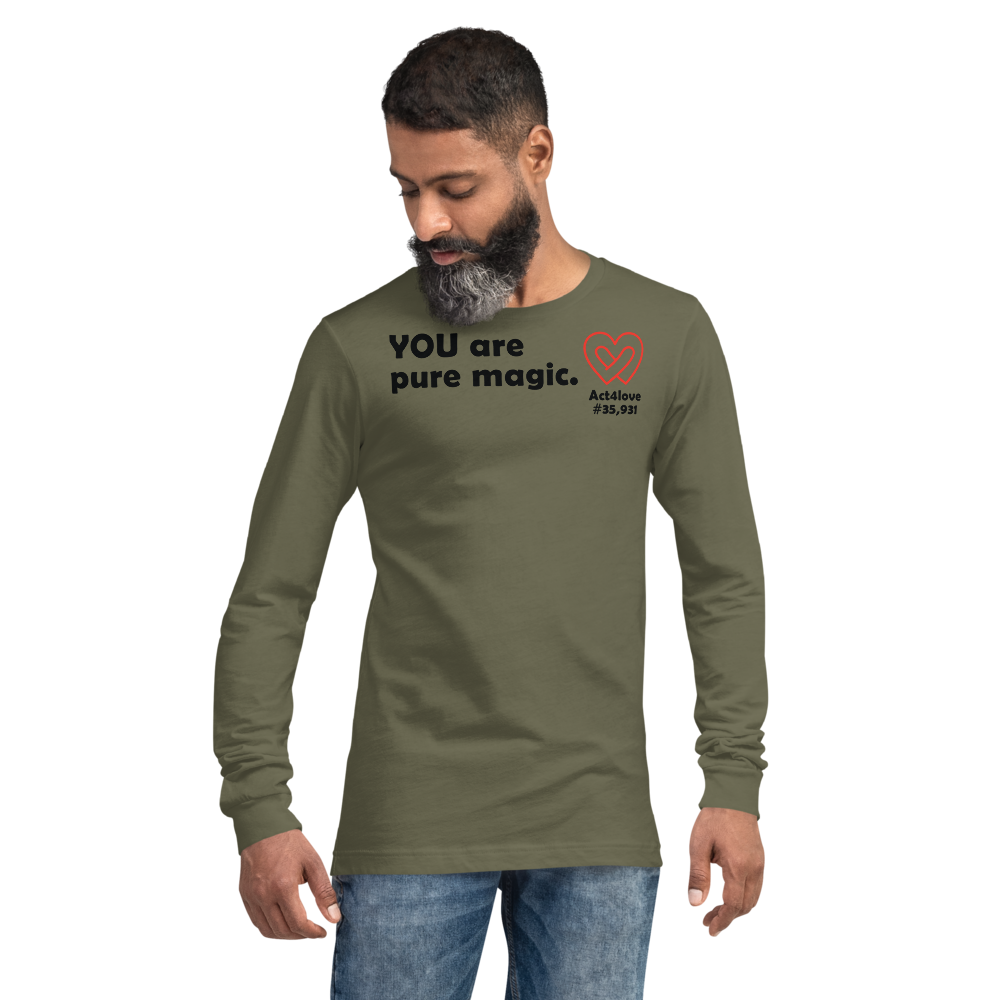 Act4love™ Uplifting Men Long Sleeve Tee – Black Text (Limited Edition)
