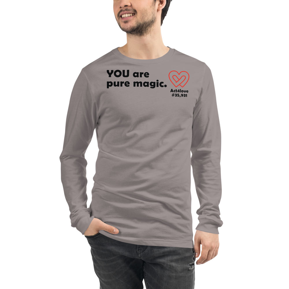 Act4love™ Uplifting Men Long Sleeve Tee – Black Text (Limited Edition)