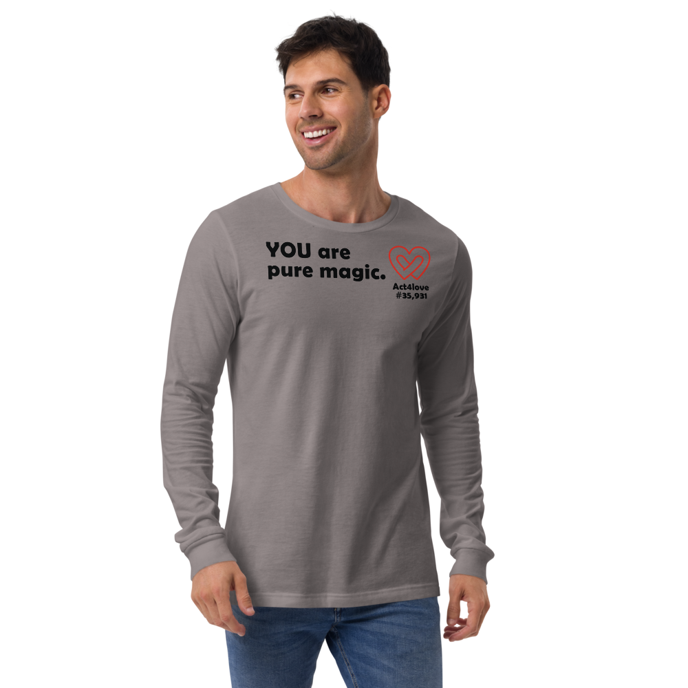 Act4love™ Uplifting Men Long Sleeve Tee – Black Text (Limited Edition)