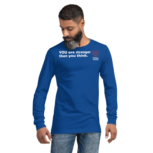 Act4love™ Uplifting Men Long Sleeve Tee – White Text (Limited Edition)