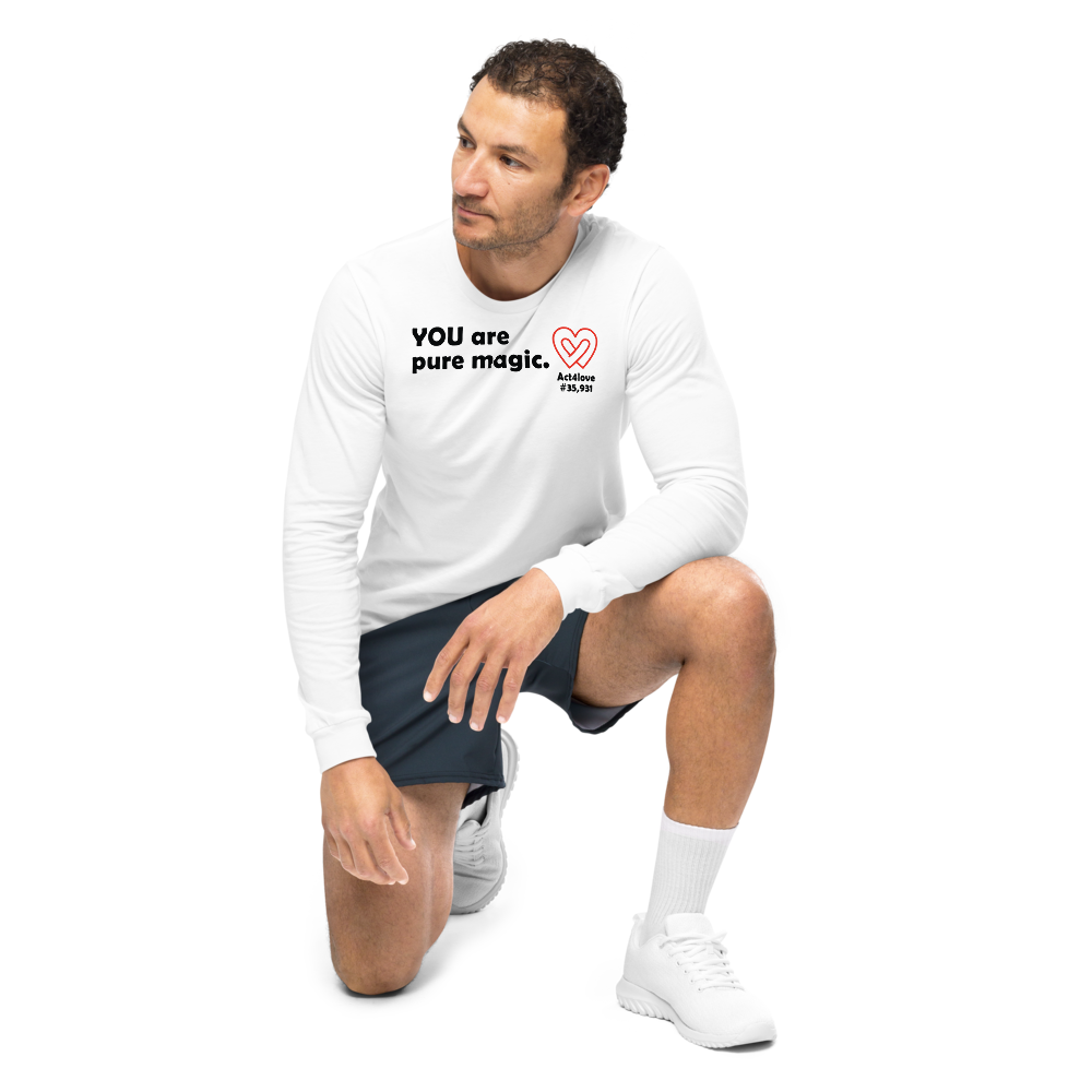 Act4love™ Uplifting Men Long Sleeve Tee – Black Text (Limited Edition)