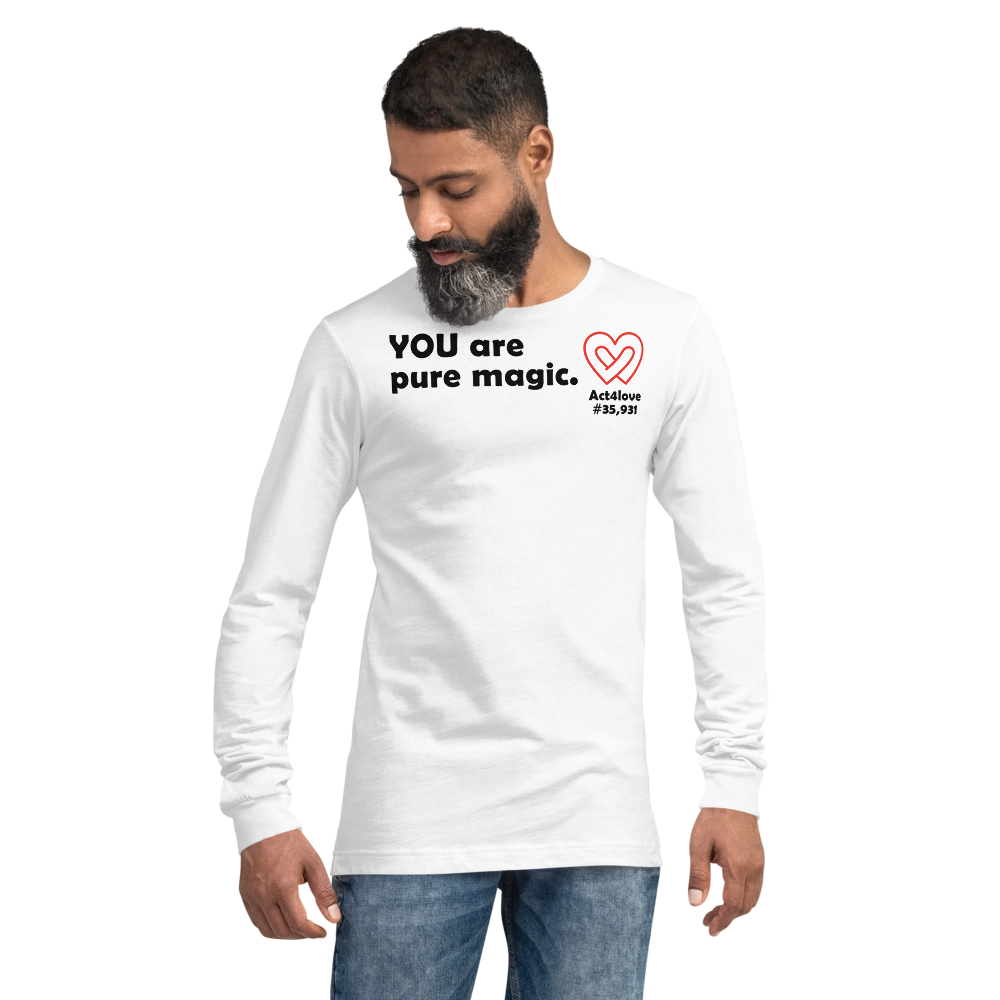 Act4love™ Uplifting Men Long Sleeve Tee – Black Text (Limited Edition)