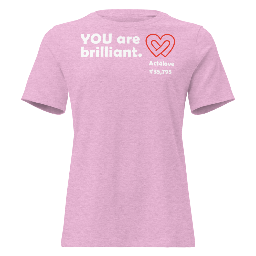 Act4love™ Uplifting Women’s Fit T-Shirt – White Text (Limited Edition)