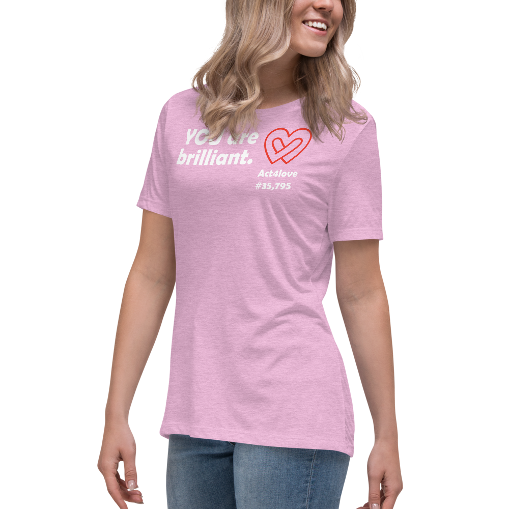 Act4love™ Uplifting Women’s Fit T-Shirt – White Text (Limited Edition)