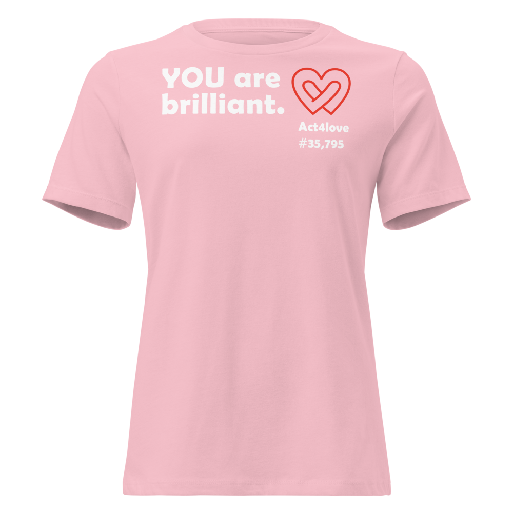 Act4love™ Uplifting Women’s Fit T-Shirt – White Text (Limited Edition)