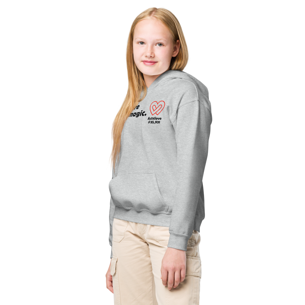 Act4love™ Uplifting Youth Heavy Blend Hoodie – Black Text (Limited Edition)