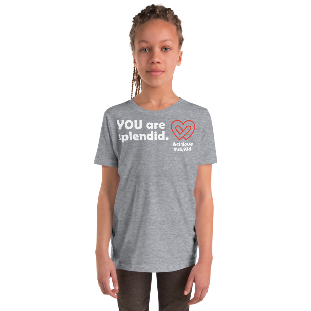 Act4love™ Uplifting Teen Unisex T-Shirt – White Text (Limited Edition)
