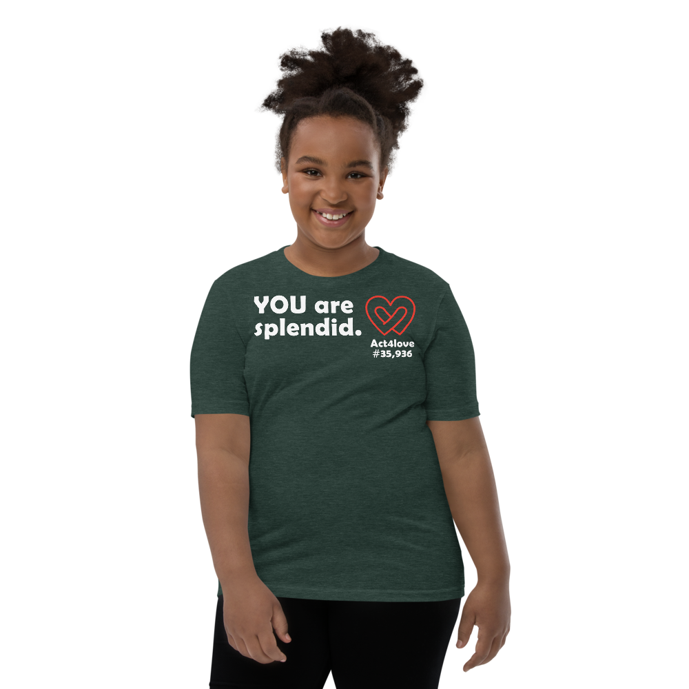 Act4love™ Uplifting Teen Unisex T-Shirt – White Text (Limited Edition)