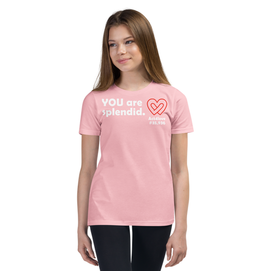 Act4love™ Uplifting Teen Unisex T-Shirt – White Text (Limited Edition)